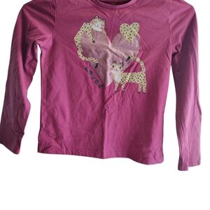Pink Kids Shirt with Leopard Print